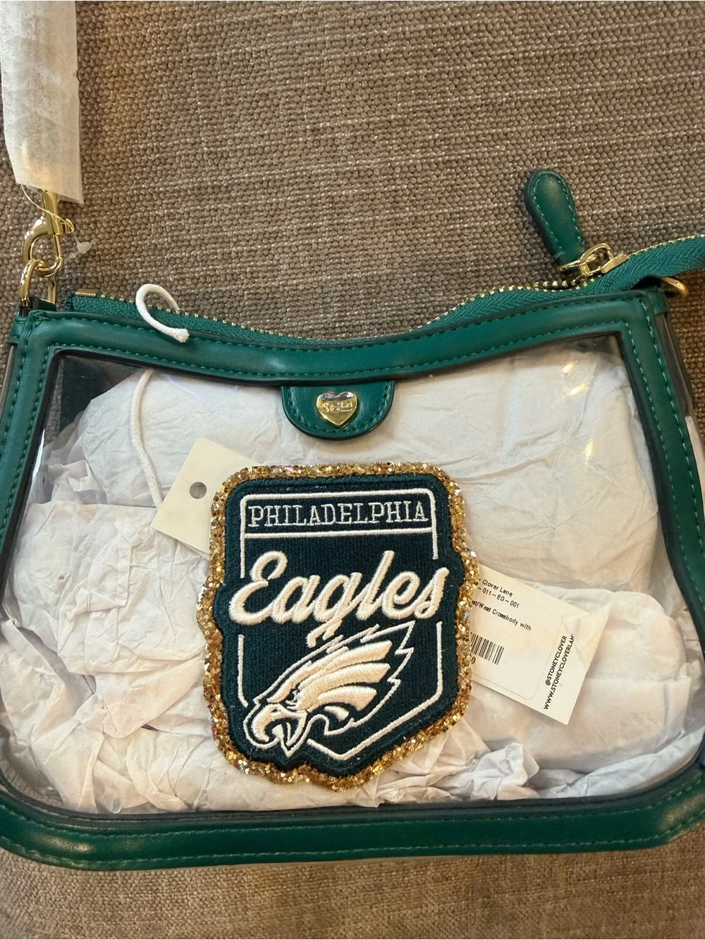 Philadelphia Eagles Stadium Clear Crossbody Purse | Stoney Clover Lane
